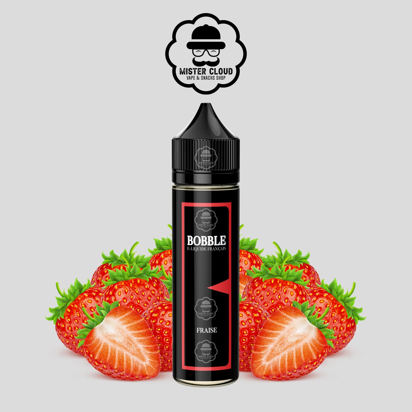 E-LIQUIDE BOBBLE FRAISE 50ML - MISTER CLOUD