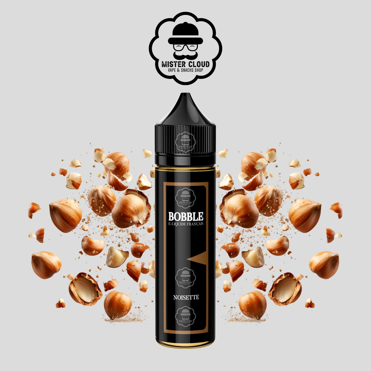 E-LIQUIDE BOBBLE NOISETTE 50ML - MISTER CLOUD