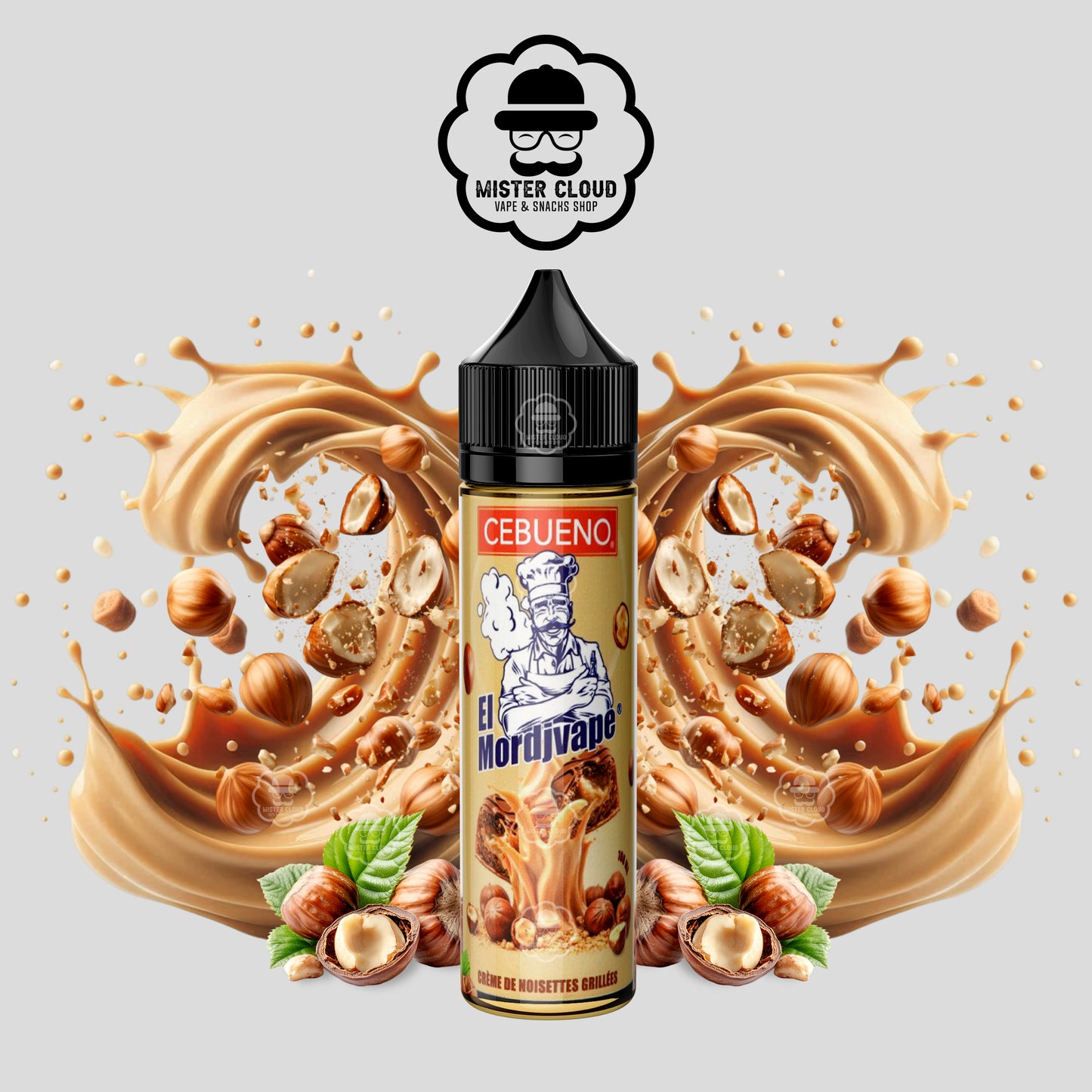 E-LIQUIDE CEBUENO EL MORDJVAPE CRÈME DE NOISETTES GRILLÉES 50ML - MISTER CLOUD