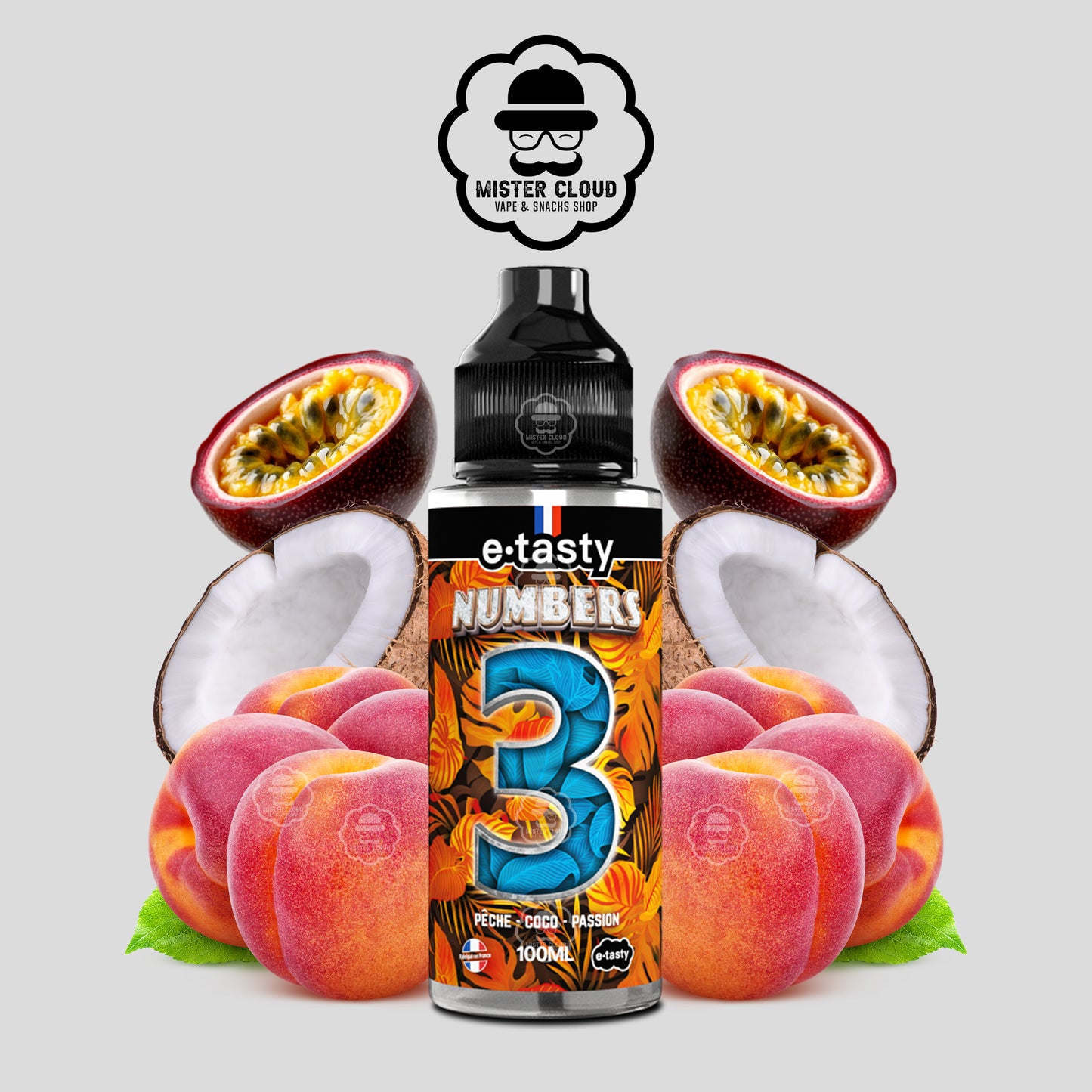 E LIQUIDE NUMBERS 3 E-TASTY 100 ML - MISTER CLOUD