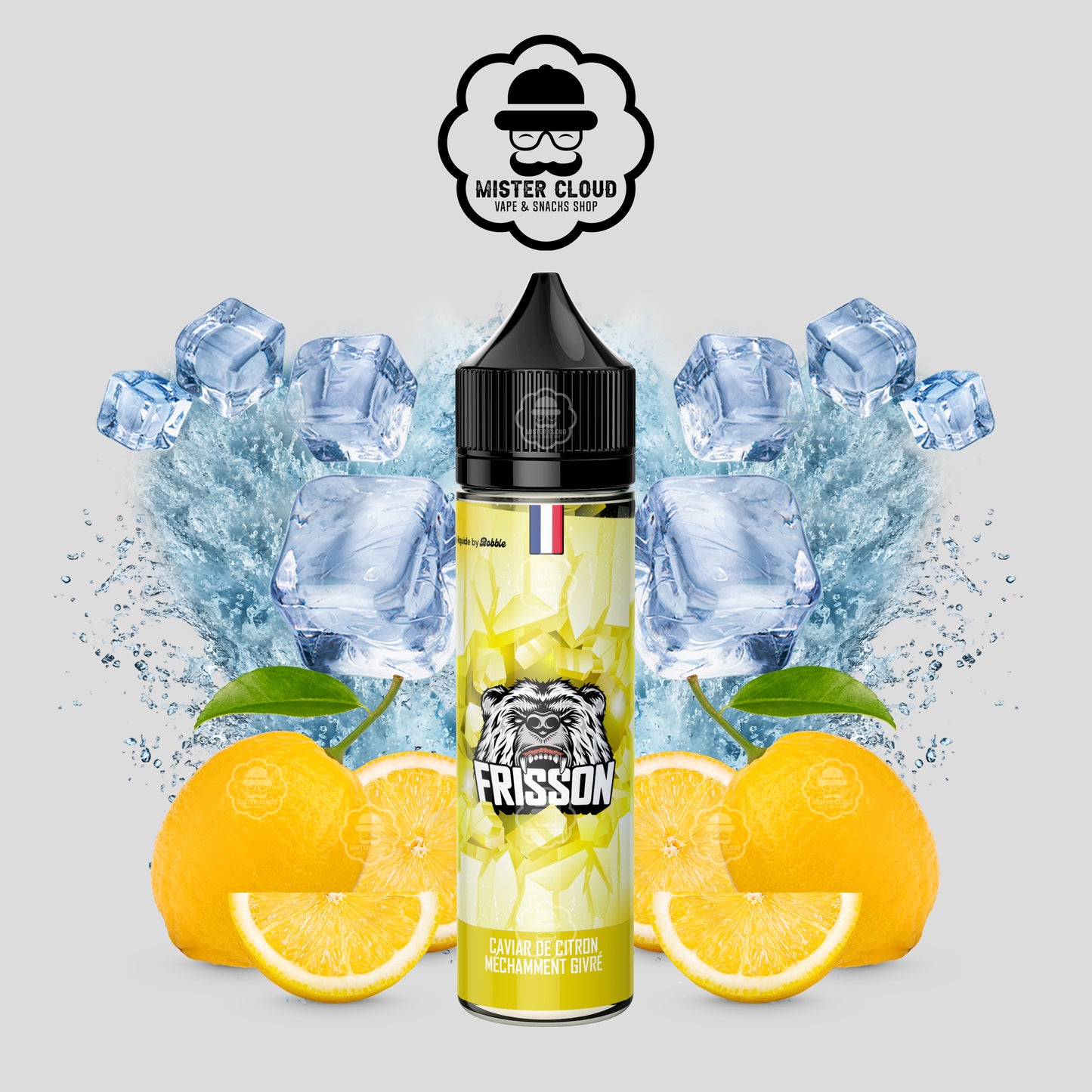 E-LIQUIDE FRISSON CAVIAR DE CITRON MÉCHAMMENT GIVRÉE 50ML - MISTER CLOUD