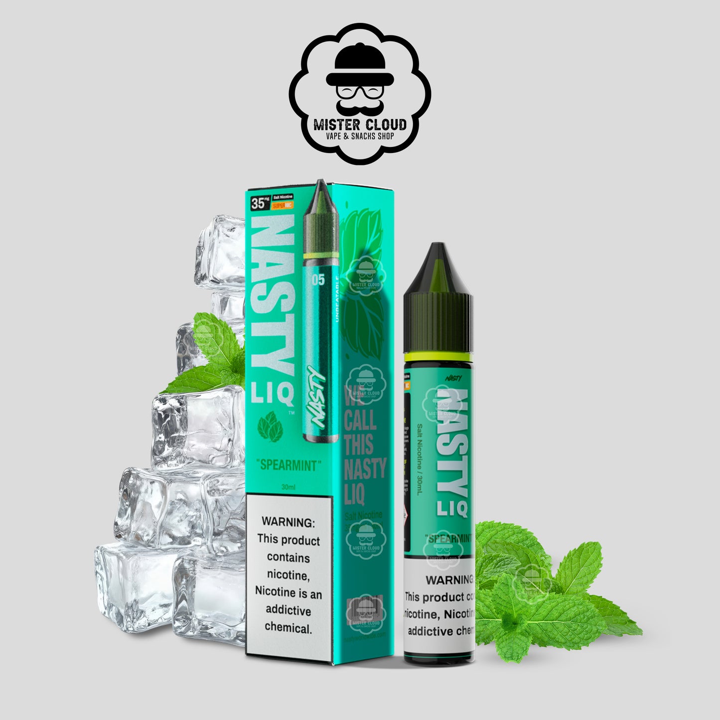E-LIQUIDE NASTY LIQ SPEARMINT 35MG 30ML - MISTER CLOUD
