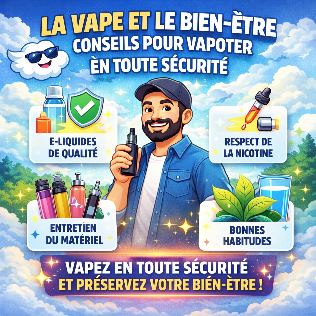LA VAPE ET LE BIEN-ÊTRE : CONSEILS POUR VAPOTER EN TOUTE SÉCURITÉ