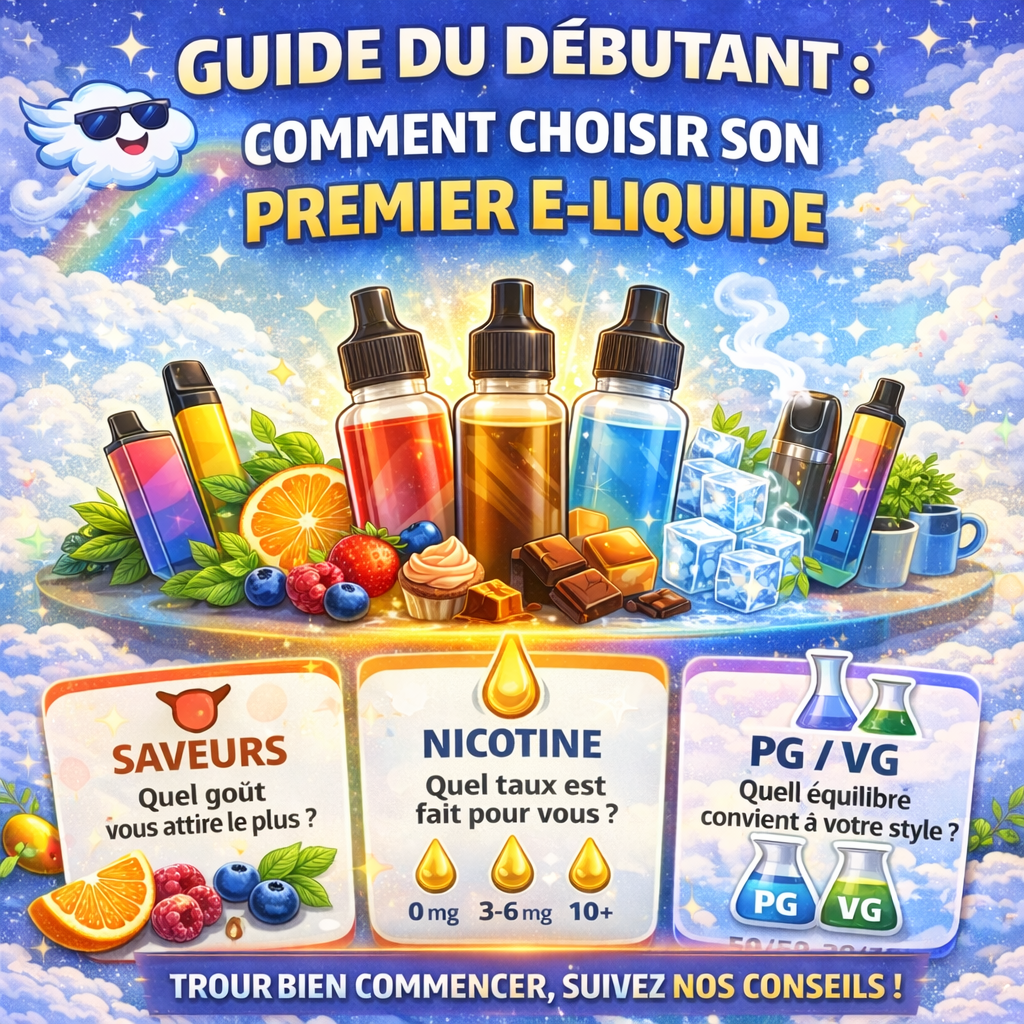 GUIDE DU DÉBUTANT : COMMENT CHOISIR SON PREMIER E-LIQUIDE