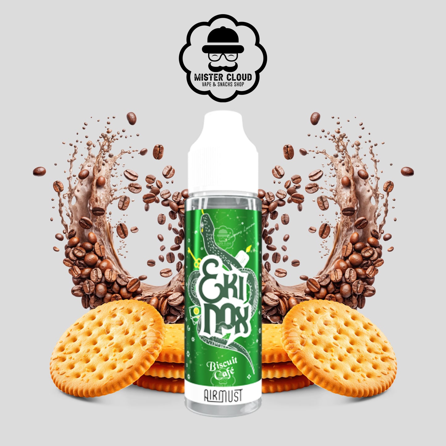 E-LIQUIDE AIRMUST EKINOX BISCUIT CAFÉ 50ML - MISTER CLOUD