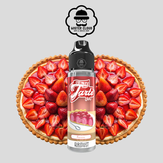 E-LIQUIDE AIRMUST TARTE FRAISIER C'EST PAS D'LA TARTE 50ML - MISTER CLOUD