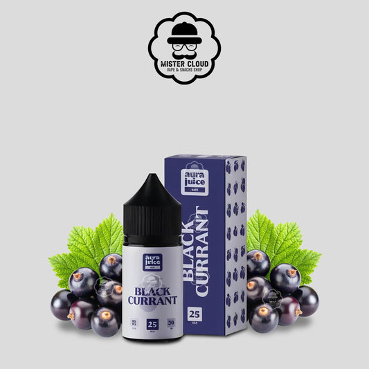 E-LIQUIDE BLACK CURRANT AURA JUICE SALT 25MG 30ML - MISTER CLOUD