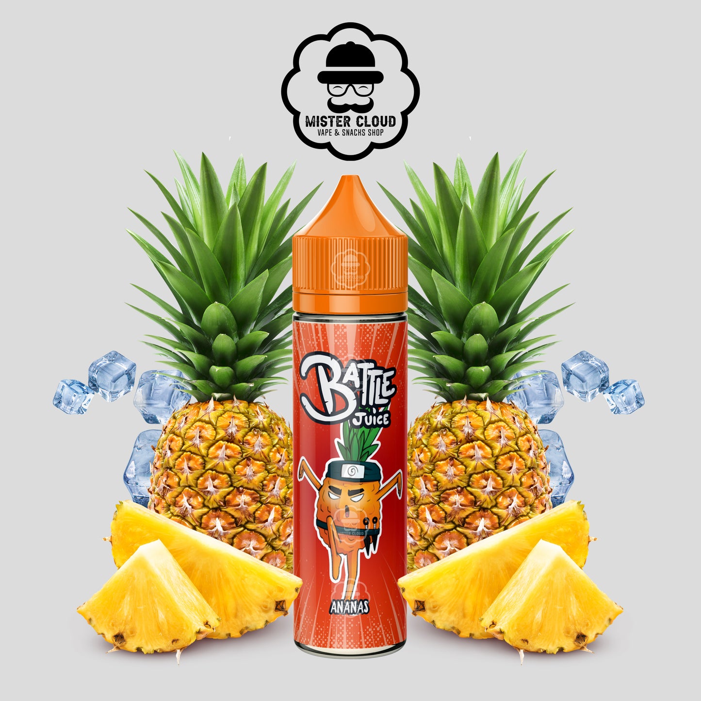 E-LIQUIDE BATTLE JUICE ANANAS 50ML - MISTER CLOUD