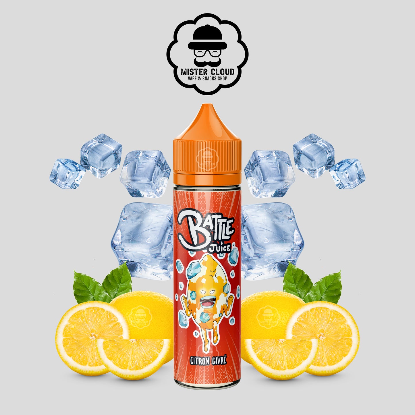E-LIQUIDE BATTLE JUICE CITRON GIVRÉ 50ML - MISTER CLOUD