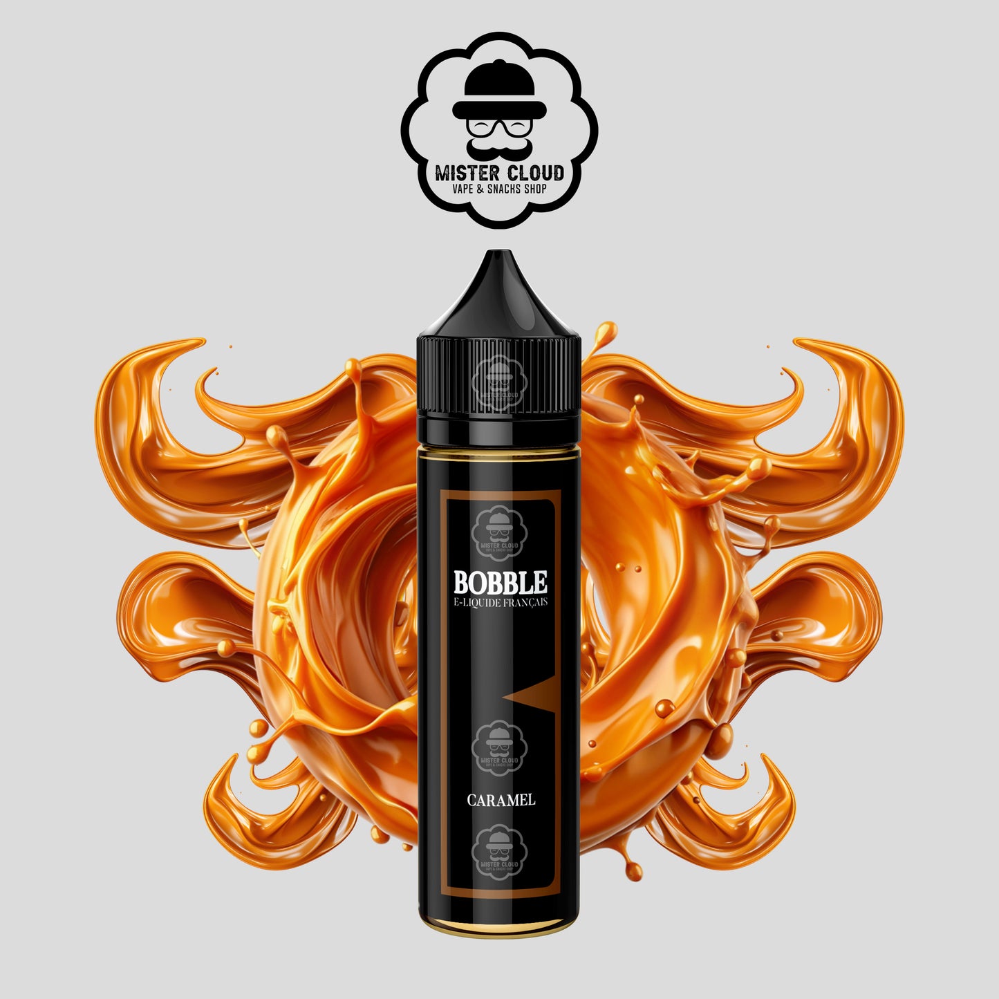 E-LIQUIDE BOBBLE CARAMEL 50ML - MISTER CLOUD