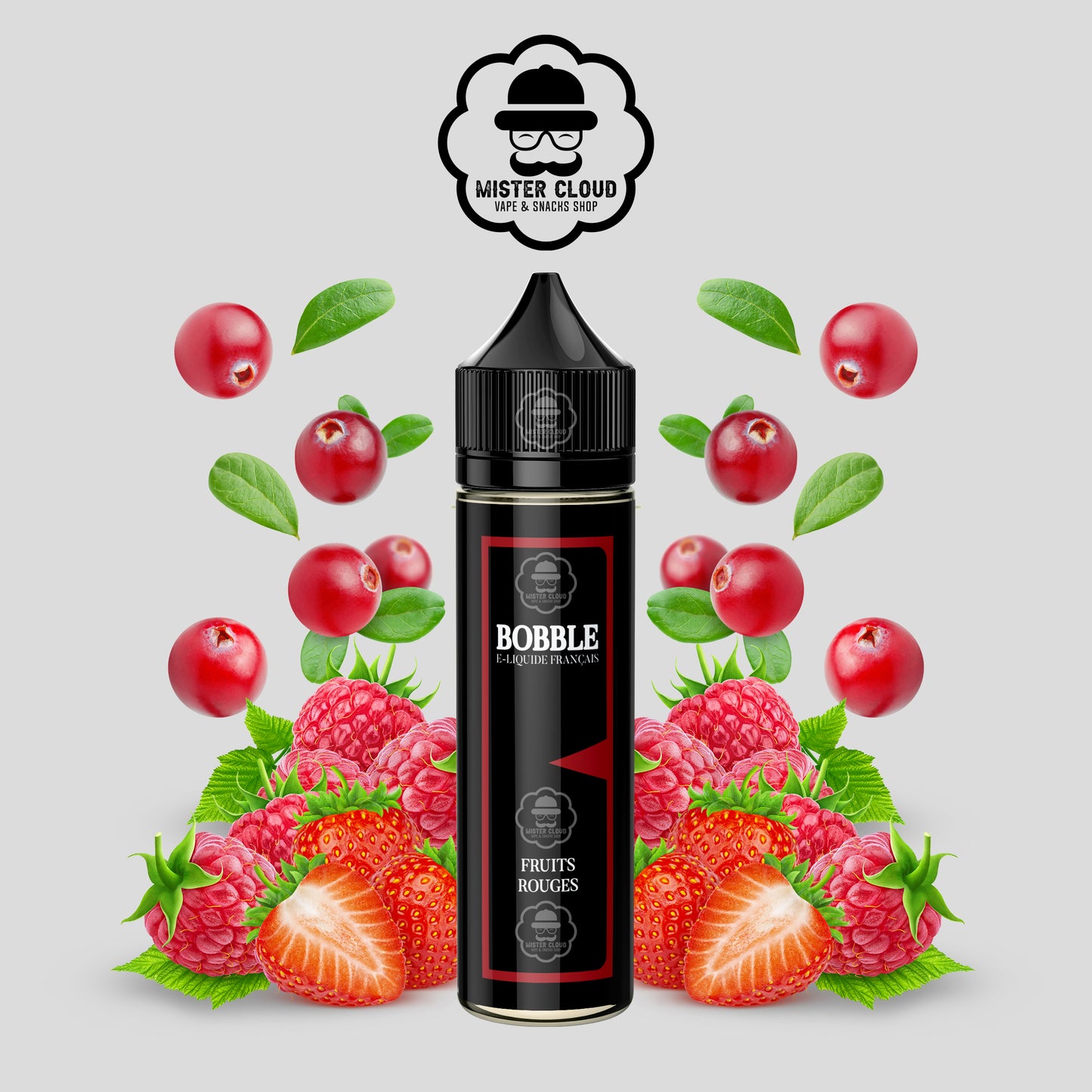 E-LIQUIDE BOBBLE FRUITS ROUGES 50ML - MISTER CLOUD