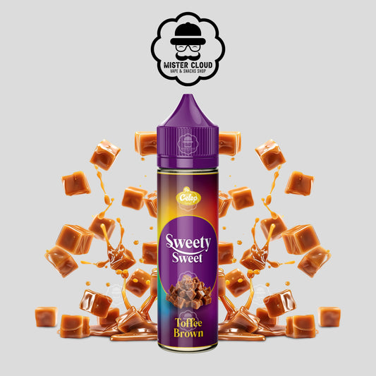 E-LIQUIDE BOBBLE SWEETY SWEET TOFFEE BROWN 50ML - MISTER CLOUD