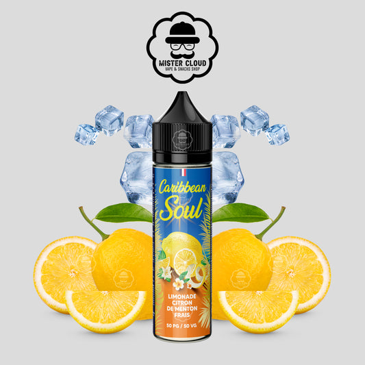 E-LIQUIDE LIMONADE CITRON DE MENTON FRAIS CARIBBEAN SOUL 50ML - MISTER CLOUD