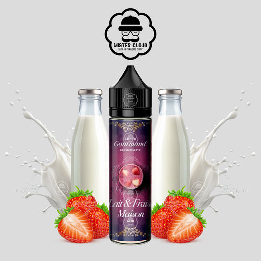E-LIQUIDE COEUR GOURMAND GRAND RESERVE LAIT & FRAISE MAISON 50ML - MISTER CLOUD
