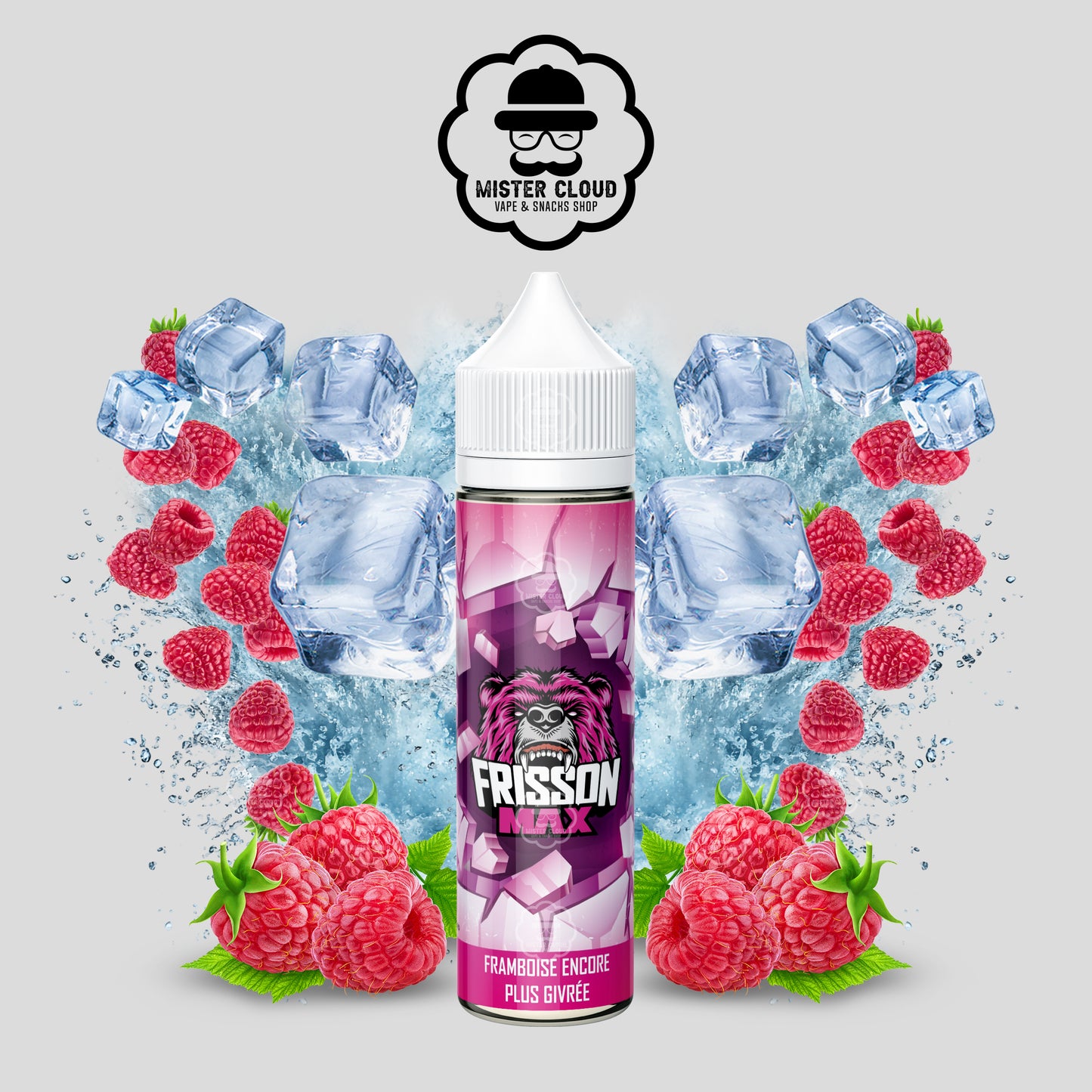 E-LIQUIDE FRISSON FRAMBOISE ENCORE PLUS MÉCHANTE 50ML - MISTER CLOUD