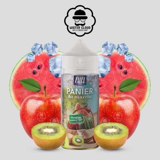 E-LIQUIDE PASTÈQUE POMME & KIWI PANIER DU MARCHÉ 100ML - MISTER CLOUD