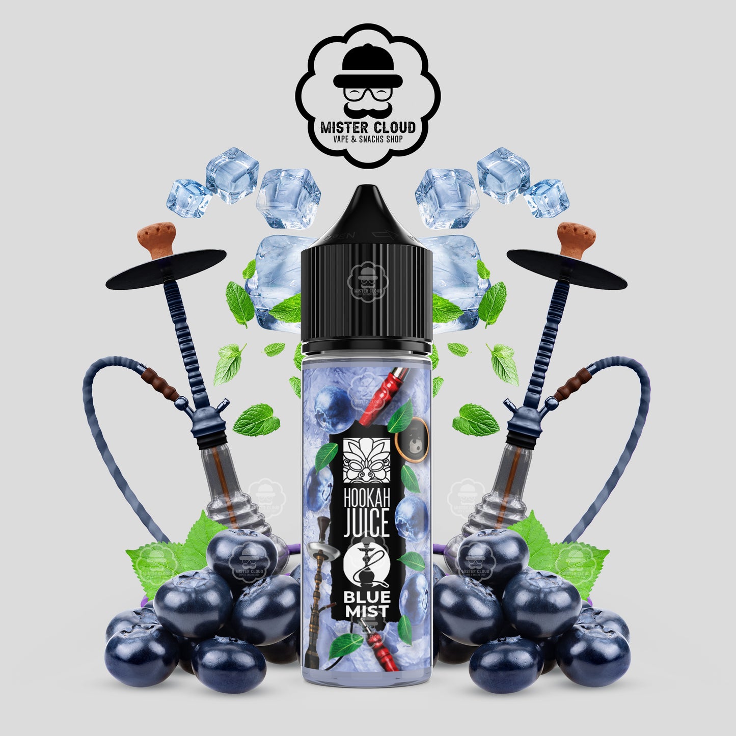 E-LIQUIDE HOOKAH JUICE BLUE MIST TRIBAL FORCE 50ML - MISTER CLOUD