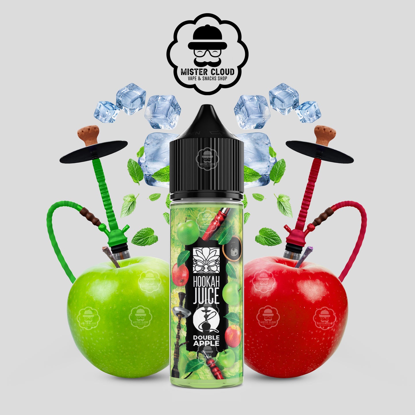 E-LIQUIDE HOOKAH JUICE DOUBLE APPLE TRIBAL FORCE 50ML - MISTER CLOUD