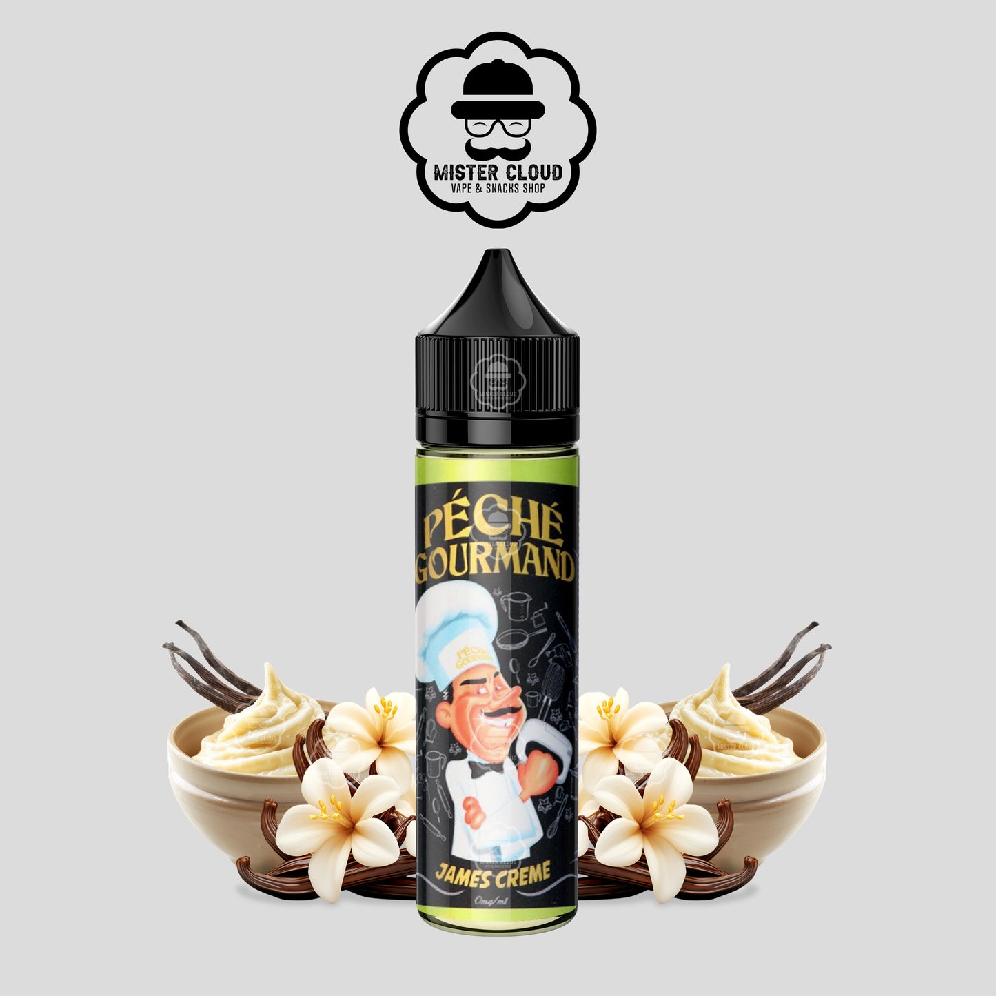 E-LIQUIDE PÉCHÉ GOURMAND JAMES CRÈME O'JLAB 50ML - MISTER CLOUD