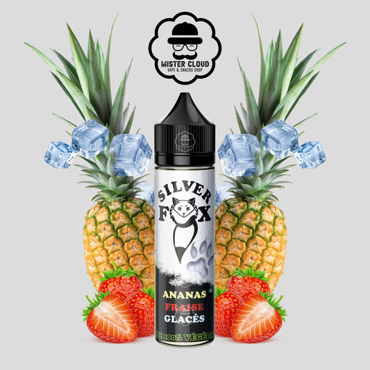 E-LIQUIDE FRAISE ANANAS GLACÉE SILVER FOX VAPING IN PARIS 50ML - MISTER CLOUD